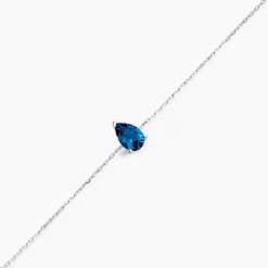 Best Histoire d'Or Bracelet Or Blanc Goutte Topaze