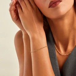 New Histoire d'Or Bracelet Caméo Maille Alternée 1/3 or jaune