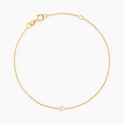 Online Histoire d'Or Bracelet Or Jaune Gentiane Perle
