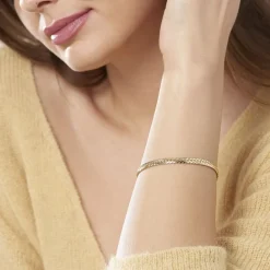 Online Histoire d'Or Bracelet Or Jaune Izel Maille Anglaise