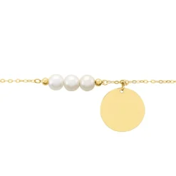 New Histoire d'Or Bracelet Or Jaune Loreto Perles De Culture