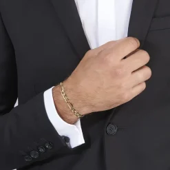 Online Histoire d'Or Bracelet Maille Alternée or jaune