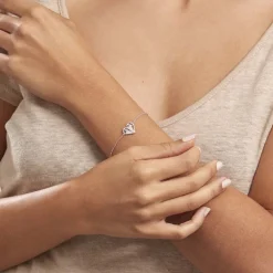 Discount Histoire d'Or Bracelet Origami Argent Blanc Oxyde De Zirconium