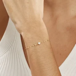 Outlet Histoire d'Or Bracelet Paolina Or Jaune Perle De Culture