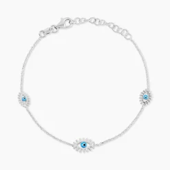 Discount Histoire d'Or Bracelet Parad'eyes Argent Blanc