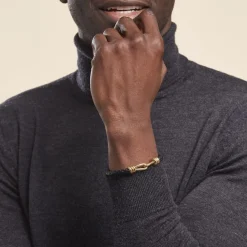 Histoire d'Or Bracelet Plaqué Or Rodolf Cuir* Bracelets|Bracelets Cordon