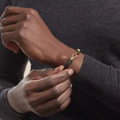 Histoire d'Or Bracelet Plaqué Or Rodolf Cuir* Bracelets|Bracelets Cordon