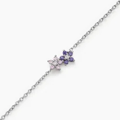 Histoire d'Or Bracelet Purple Bloom Argent Blanc Oxyde De Zirconium* Bracelets|Bracelets Fantaisie