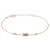 Hot Histoire d'Or Bracelet Purple Mood Argent Rose Oxyde De Zirconium