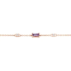 Hot Histoire d'Or Bracelet Purple Mood Argent Rose Oxyde De Zirconium