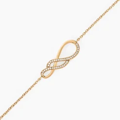 Outlet Histoire d'Or Bracelet Rajah Plaqué Or Jaune Oxyde De Zirconium