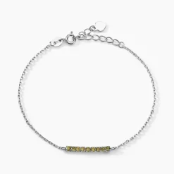 Histoire d'Or Bracelet Rio Tennis Argent Blanc Oxyde De Zirconium argent blanc oxyde vert