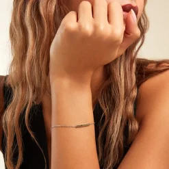 Histoire d'Or Bracelet Rio Tennis Argent Blanc Oxyde De Zirconium argent blanc oxyde vert