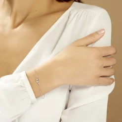Histoire d'Or Bracelet Roma Argent Blanc Oxyde De Zirconium