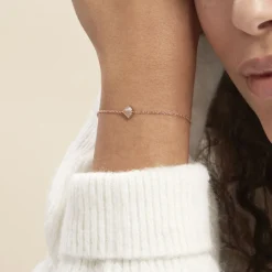 New Histoire d'Or Bracelet Rossana Argent Rose Pierre De Synthese argent rose pierre blanc