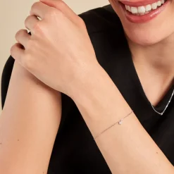 Hot Histoire d'Or Bracelet Saya Argent Blanc Oxyde De Zirconium