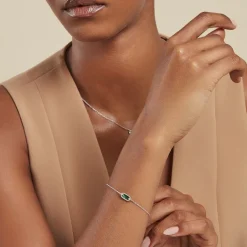 Histoire d'Or Bracelet Serafine Argent Blanc Malachite Oxyde De Zirconium* Bracelets|Bracelets Fantaisie