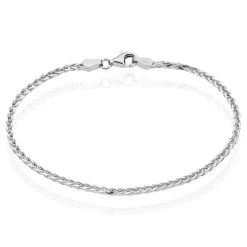 Outlet Histoire d'Or Bracelet Sherihane Maille Palmier Argent Blanc