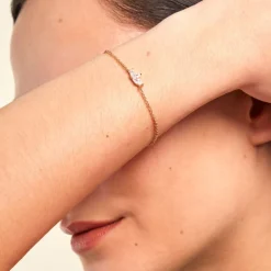 Histoire d'Or Bracelet Siona Plaque Or Jaune Oxyde De Zirconium