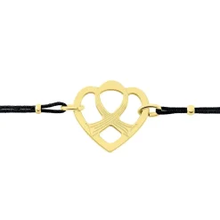 Histoire d'Or Bracelet Solidaire Lutte Contre Le Cancer Laiton Doré
