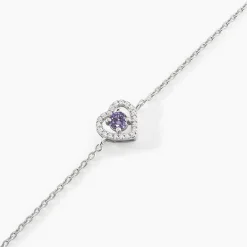 Discount Histoire d'Or Bracelet Suzon Argent Blanc Oxyde De Zirconium argent blanc oxyde aubergine