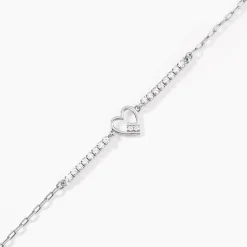 Hot Histoire d'Or Bracelet Syliana Argent Blanc Oxyde De Zirconium