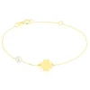 Discount Histoire d'Or Bracelet Trefle Or Jaune Perle De Culture
