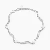 Hot Histoire d'Or Bracelet Tulin Argent Blanc Oxyde De Zirconium