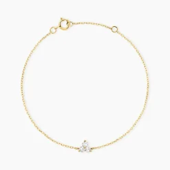 Online Histoire d'Or Bracelet Usoa Or Jaune Diamant Synthétique