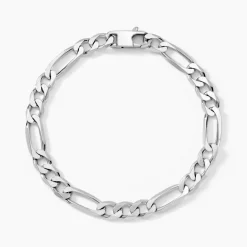 Sale Histoire d'Or Bracelet Vivian Maille Alternee 1/3 Argent Blanc