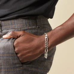 Histoire d'Or Bracelet Vivian Maille Alternee 1/3 Argent Blanc* Bracelets|Bracelets Maille