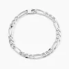 Outlet Histoire d'Or Bracelet Vivian Maille Alternee 1/3 Argent Blanc