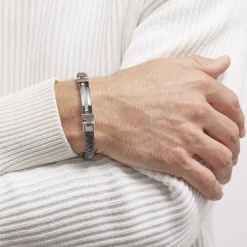 Histoire d'Or Bracelet Yannick Acier Blanc* Bracelets|Bracelets Fantaisie