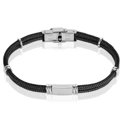 Histoire d'Or Bracelet Yannik Acier Blanc* Bracelets|Bracelets Fantaisie