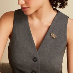 Discount Histoire d'Or Broche Kamara Plaqué Or Jaune