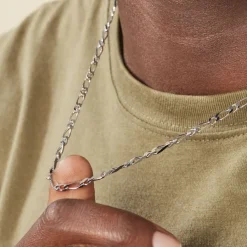 Histoire d'Or Chaîne Anilo Maille Alternée Argent Blanc* Colliers|Colliers