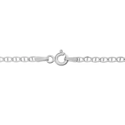 Histoire d'Or Chaîne Capucin Or Blanc Maille Marine Plate