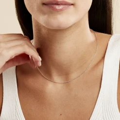 Online Histoire d'Or Chaîne Claudine Argent Blanc