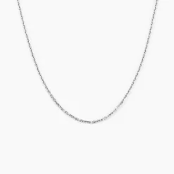 Discount Histoire d'Or Chaîne Claudine Maille Forçat Argent Blanc