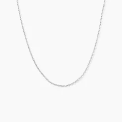 Online Histoire d'Or Chaîne Claudine Maille Forçat Argent Blanc