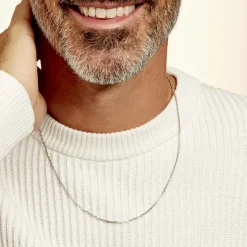 Histoire d'Or Chaîne Claudine Maille Forçat Argent Blanc