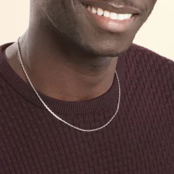 Sale Histoire d'Or Chaîne Claudine Maille Forçat Argent Blanc