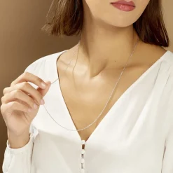 Histoire d'Or Chaîne Claudine Maille Forçat Argent Blanc