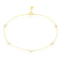 Histoire d'Or Chaîne De Cheville Akif Or Jaune Perle De Culture* Autres Bijoux|Bracelets