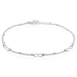 Histoire d'Or Chaîne De Cheville Azur Argent Blanc