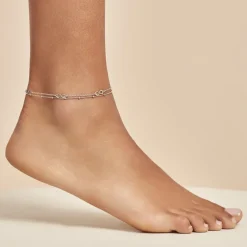 Histoire d'Or Chaîne De Cheville Azur Argent Blanc