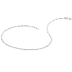 New Histoire d'Or Chaîne De Cheville Cleona Maille Alternee 1/3 Argent Blanc