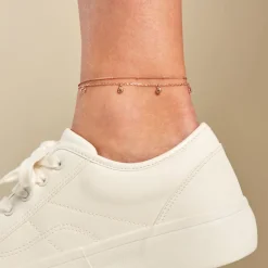 Hot Histoire d'Or Chaîne De Cheville Heidi Argent Rose Oxyde De Zirconium argent rose oxyde champagne