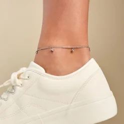 Sale Histoire d'Or Chaîne De Cheville Heidi De Zirconium argent blanc oxyde