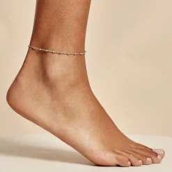 Online Histoire d'Or Chaîne De Cheville Minia Argent Blanc